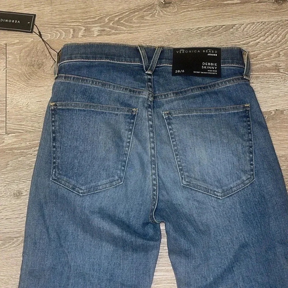 New NWT Veronica Beard Debbie High Rise Skinny Jeans size 28 keystone denim blue - Picture 9 of 9